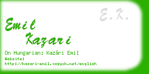 emil kazari business card